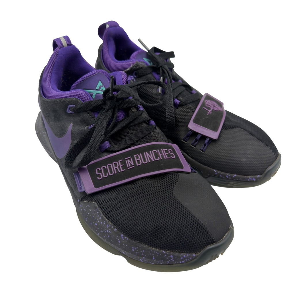 Nike PG 1 Score In Bunches Black Court Purple Basketball Shoes 880304-097 7Y